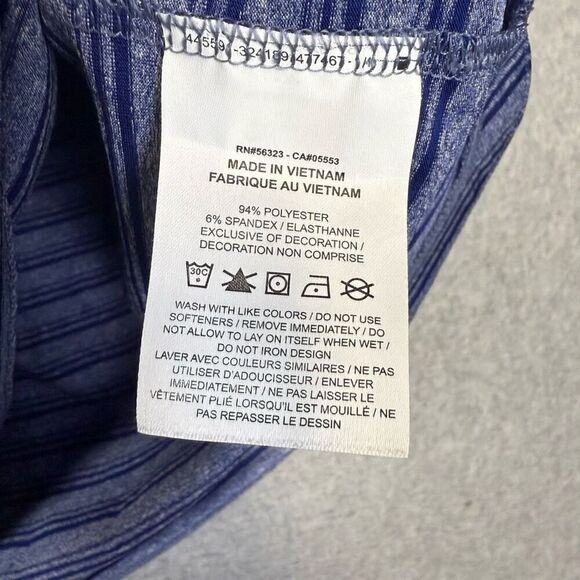 Nike Mens Size XXL Dri Fit Athletic Pullover Polo Blue Stripe Short Sleeves - Picture 6 of 8